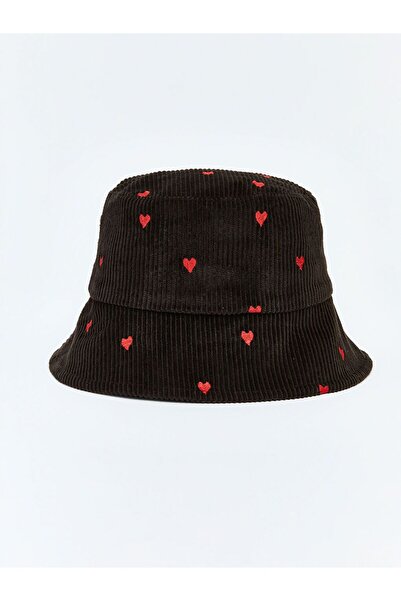 LC Waikiki Heart Patterned Women's Bucket Hat