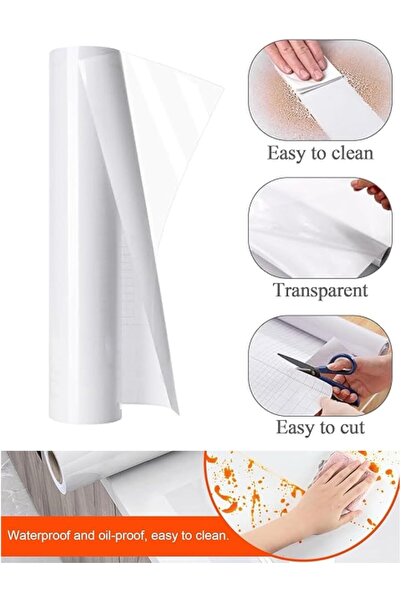 Generic غشاء حماية جداري شفاف مضاد للكهرباء الساكنة، 60 سم × 10 م