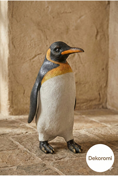 Dekoromi Dekor Nihilist Penguen Heykeli (58x32cm) Dekorasyon Obje Ev Ofis Çoc...