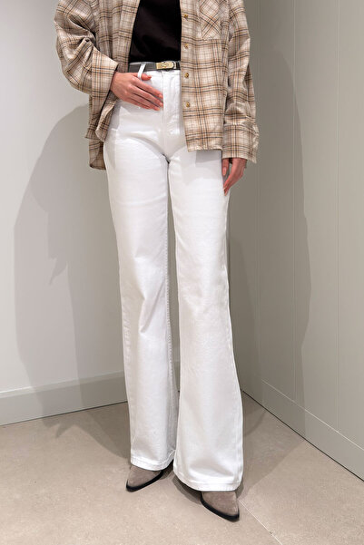 MAGARDE Tintli Wide Leg Jean- White