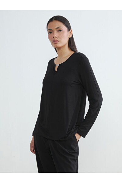 LC Waikiki طاقم الرقبة نافذة بلوزة مفصلة