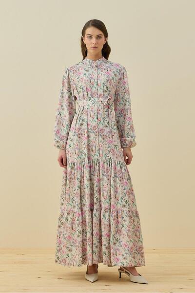 Merwish Floral Summer Dress 1757 Fuchsia