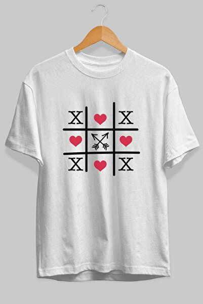 Ankhises Tricou supradimensionat alb cu imprimeu frontal Tic Tac Love, pentru...