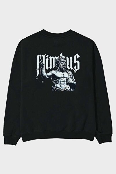 Ankhises Mimbus Zeus Μαύρο φούτερ με στάμπα στο πίσω μέρος, ανδρικό γυναικείο...