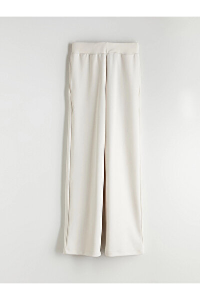 LC Waikiki Lcw Vision Gray Elastic Waist Wide Leg Women's Sweatpants