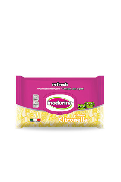 Inodorina Μαντηλάκια Refresh Citronella 40 τεμάχια