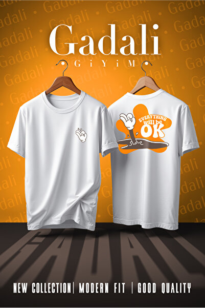 Gadali Unisex Everything Will Be Ok Printed T-Shirt