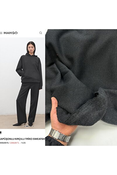 Şanlı Kumaş Siyah Şardonlu Penye Pamuklu