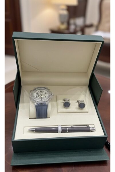 Boutique Luxury men's watch set in gray