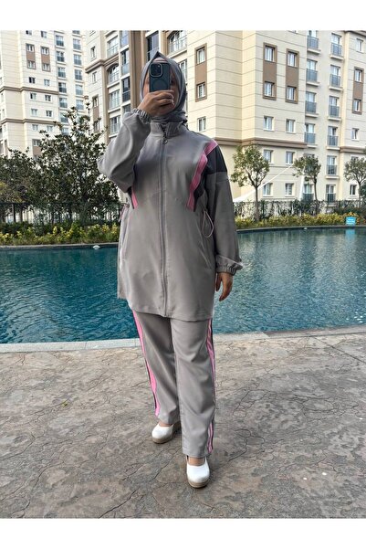 Wovi Moda Women's Hijab Tracksuit Set & Top and Bottom Set