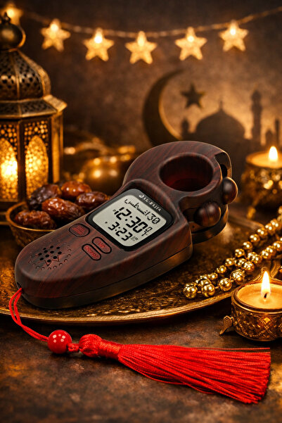 Teknoland Park Ezan Okuyan Dijital Zikirmatik | Işıklı, Sesli, Kaydırmalı,Koy...