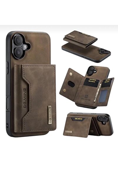 daystar Brown leather case with magsafe wallet for iphone 13 and iphone 14