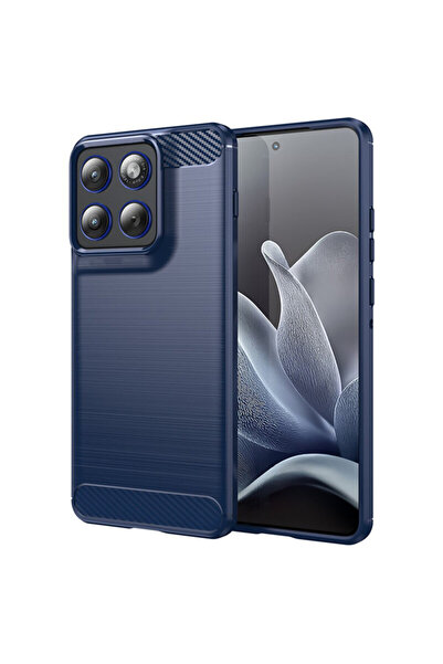 Techsuit Husă din silicon carbon pentru Motorola Edge 70, albastră