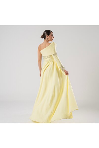 MARIETTAKSA فستان سهره اصفر بكم واحد