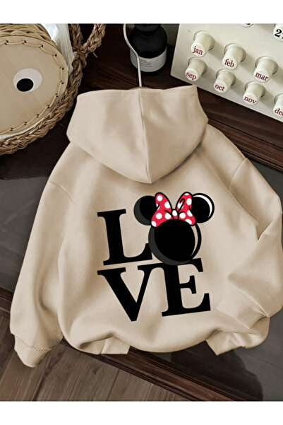 Rayan & Hoor Style Love Back-Printed White Oversized Hoodie Sweatshirt