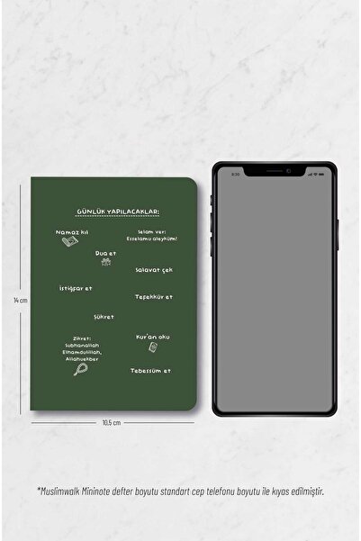 MuslimWalk Sidre – Günlük Yapılacaklar Temalı – Mininote Defter