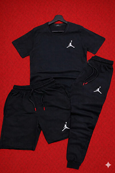 Ardiyoza Yazlik 3-Piece Set (T-Shirt-Sweatpants-Shorts)
