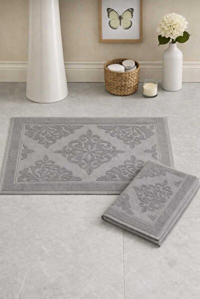 Mela Home 2-Piece Foot Towel-Foot Mat Ecru 50*70 cm 2 Pieces - Bathroom - Gue...