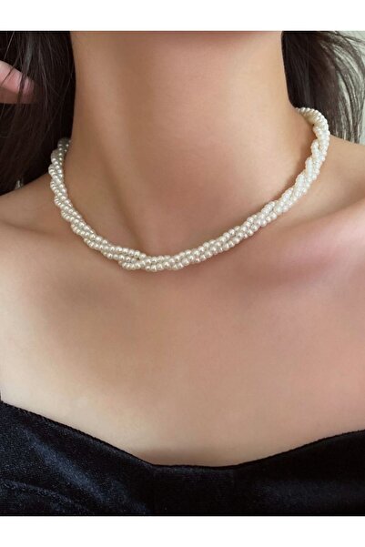 Ravinity Sarmal Model Küçük İncili Choker Kolye