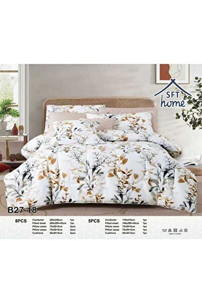 Greenko Rozana Luxury Summer Double Bedspread Set, 8 Pieces