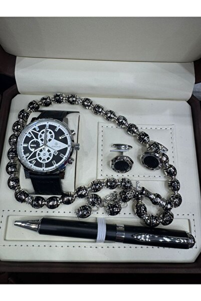 Zarif Elegant Ramadan and Eid gift set (Luxury men's wristwatch + Rosary + Pe...