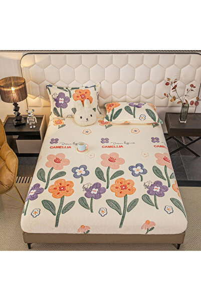 FIONNA.RO Cocolino Stretchy Pillowcase and Pillowcases - Cream with Poppies