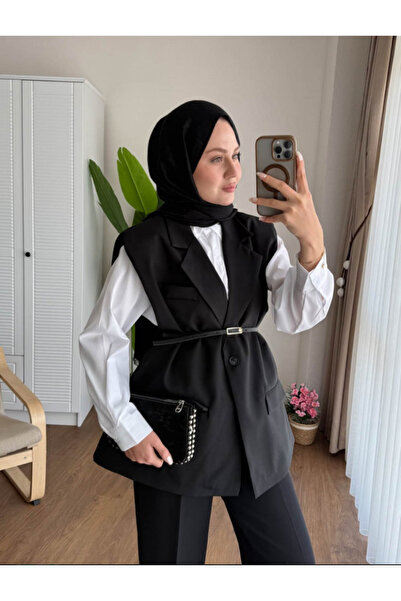 nizzell Women's New Season Oversize Padded Belted Vest