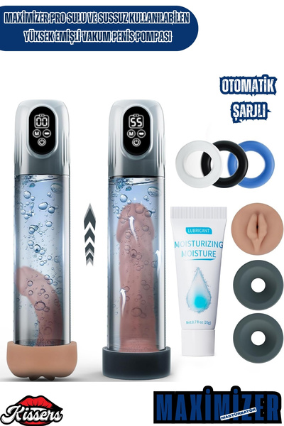 Maximizer Pro Sulu & Susuz Kullanılabilen Yüksek Basınçlı Ayarlı Emişli Eğitici Vakum Penis Pompası