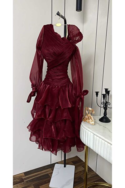 GORI FASHION Elegant short chiffon dress