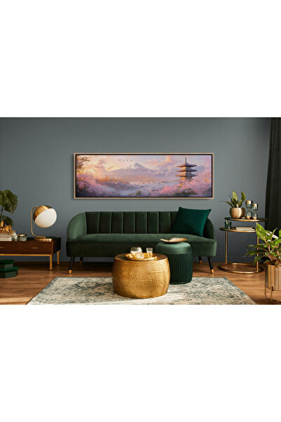 woodhomeworks Tek Parça Gerçek Ahşap Yatay Panorama Çerçeveli Tablo