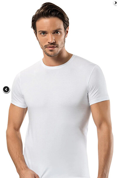 Erdem Men'S, 92% Cotton, 8% Elastane, Slim Fit 3-Pack T-Shirt