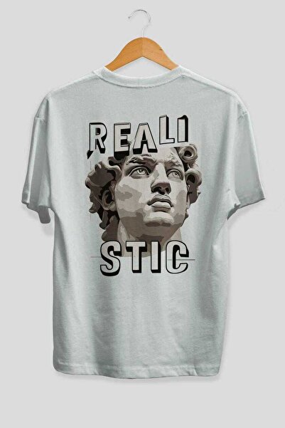 Ankhises Ρεαλιστικό μπλουζάκι με στάμπα στην πλάτη, λευκό, oversized, ανδρικό...