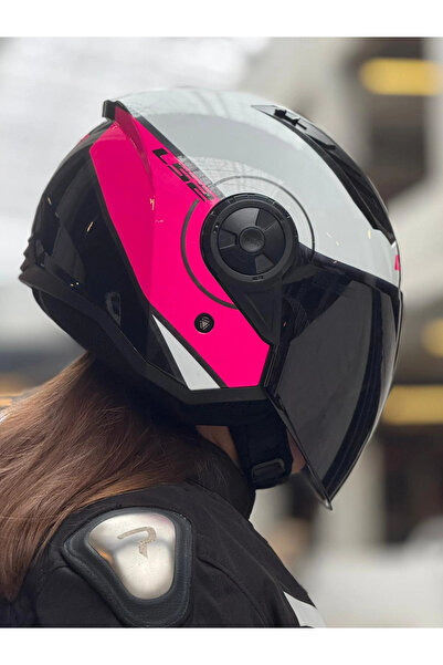 LS2 AIRFLOW 2 COVER BEYAZ-PEMBE KASK