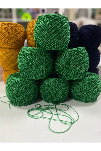 Göçer İplik Since Summer Hand Knitting Yarn Viscose Acrylic Color Nature Green Visual Net 600Gr