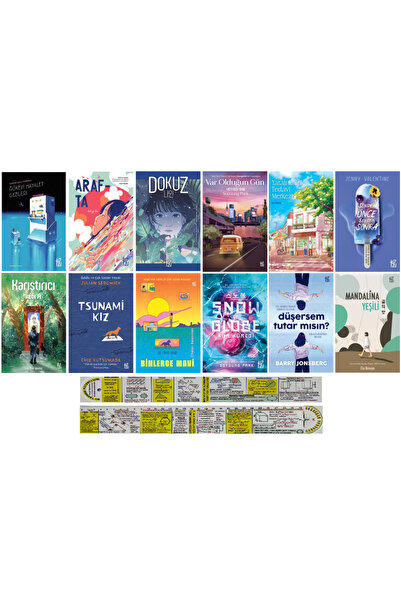 Yuzu Kitap Yuzu Kore-Dünya Edebiyatı 12 Kitap Set/Arafta+Dokuz+Tsunami Kız+Sn...