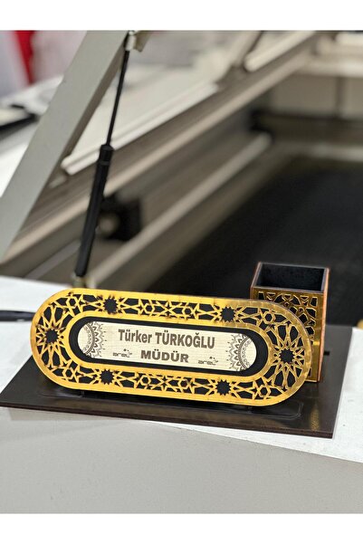 ZİRVELAZER71 AHŞAP MASA ÜSTÜ İSİMLİK