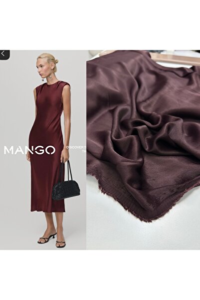 Şanlı Kumaş Bordo %100 Pamuk Saten