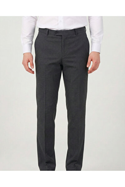 DEFES Men's Regular No-Cuff Trousers