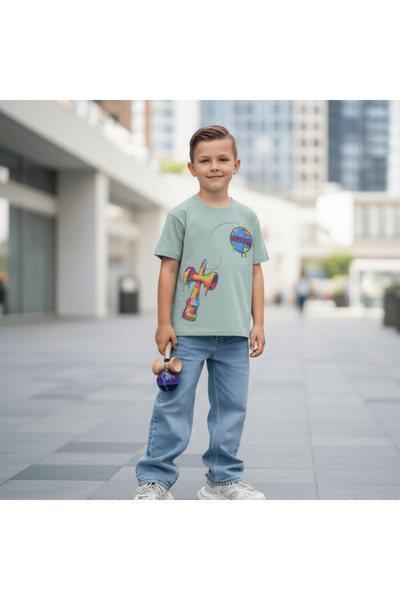 RABELIUM Tricou Kendama pentru copii oversized streetwear
