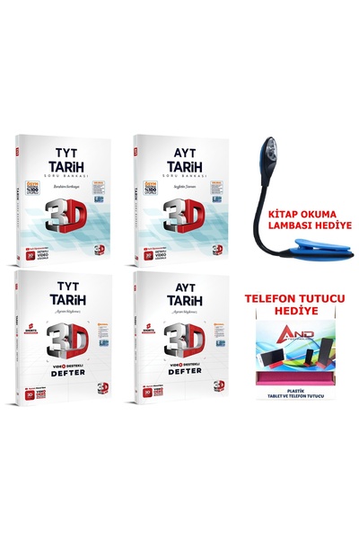3D Yayınları 2026-2027 Müfredat TYT Ve AYT Tarih Video Destekli Konu + Soru B...