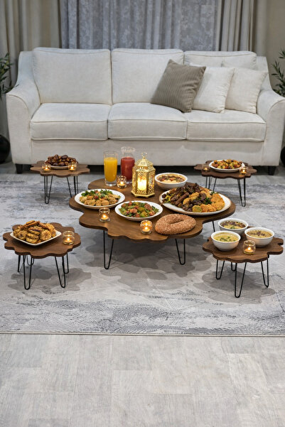 terndat Rose-shaped floor table set