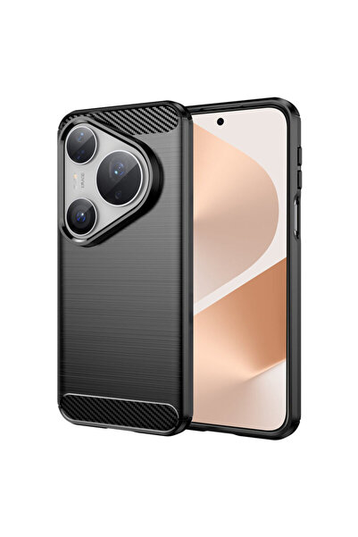 Techsuit Husă Huawei Pura 80 Pro din silicon carbon, neagră