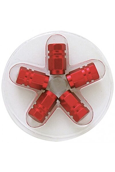 Swiss Drive Κόκκινα αλουμινένια εξαγωνικά καπάκια βαλβίδων τροχών