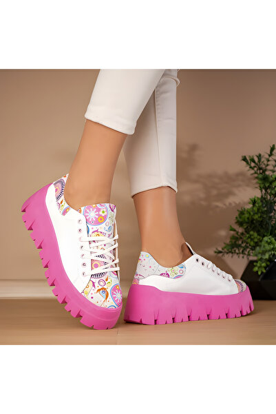 Polinski Shoes Women's Casual Shoes Natural Leather Pink Madala White Pink – ...