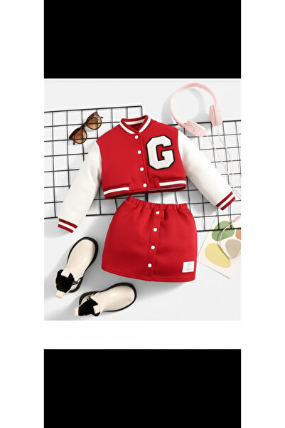 MCN STORE Carde Girl Child Red Top and Bottom Set