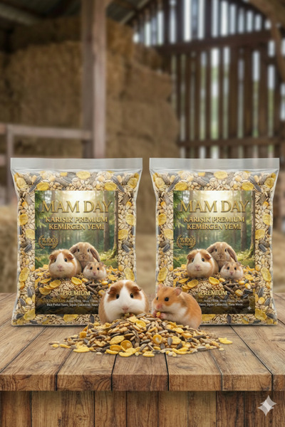 Mam Day Deluxe Tavşan, Chinchilla, Ginepig, Hamster Rodent Food Kemergen Yemi...