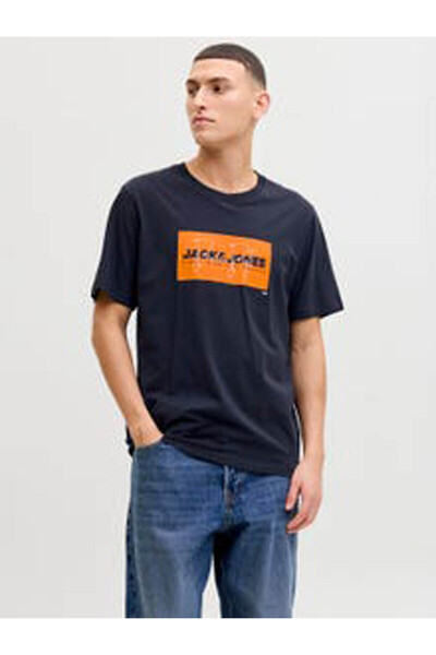 Jack & Jones Jjbrandon Tee Ss Crew Neck Lacivert Erkek T-Shirt 12288113