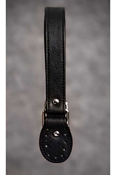 aurellen Deri Dikmeli Örgü Çanta Sapı - Metal Halkalı, Dayanıklı El Yapımı Ça...