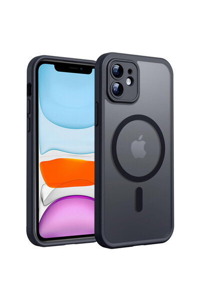 Techsuit iPhone 11 PureFrost MagSafe, îngheț negru