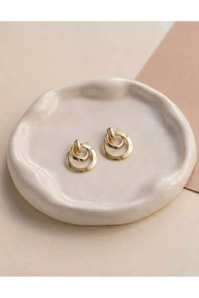 Accessories Kadın Gold İç İçe halka trend be şık küpe